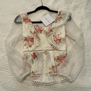 New- Elliatt Love Top- White Multi Size XS